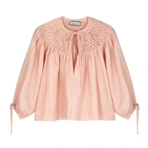 Innika Choo Hope Filthorts Blouse Top In Peach Size 0 US XS - Picture 5 of 11